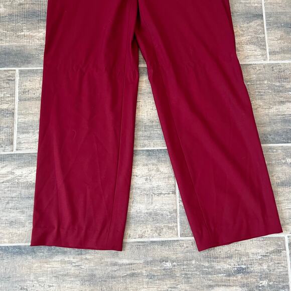 Vintage 90s Armani Collezioni Red Wool Blend Trousers Pants Italy Quiet Luxury - Picture 11 of 14